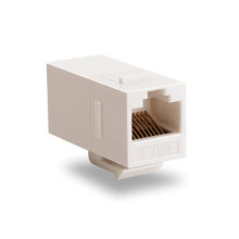 RJ45 Shielded Cat6 Keystone Jack In-Line Couplers in White